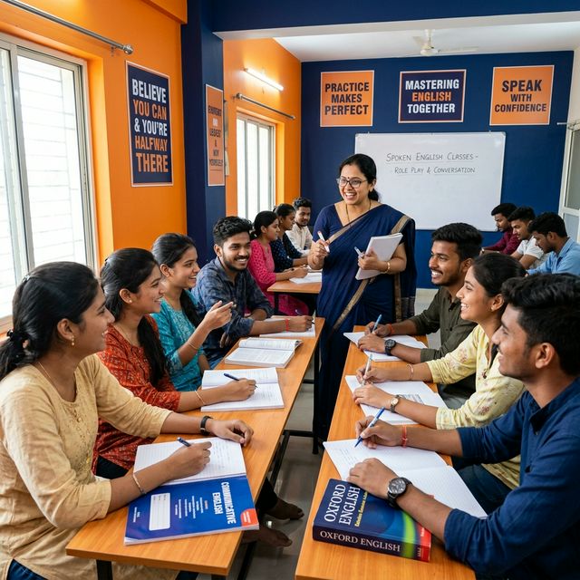Students in English coaching class by Chaturvedi Sir